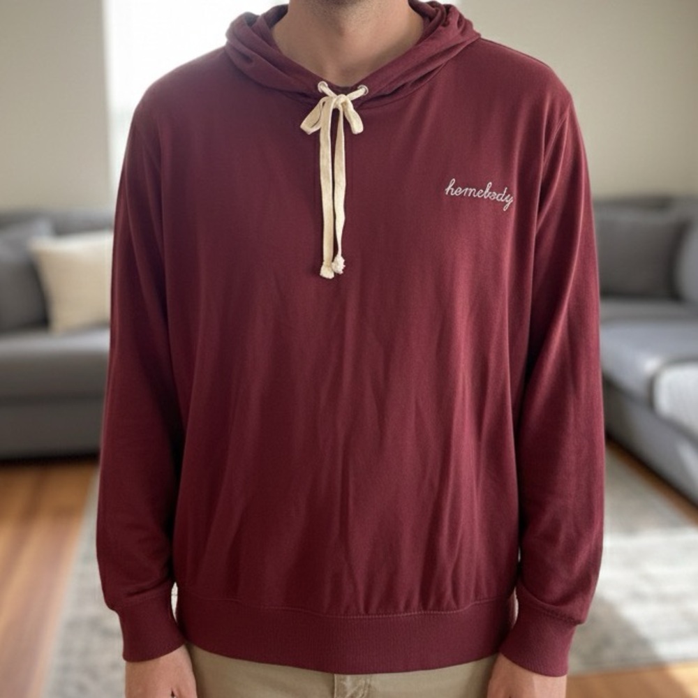 Magnolia Burgundy Hoodie Sweater for Men